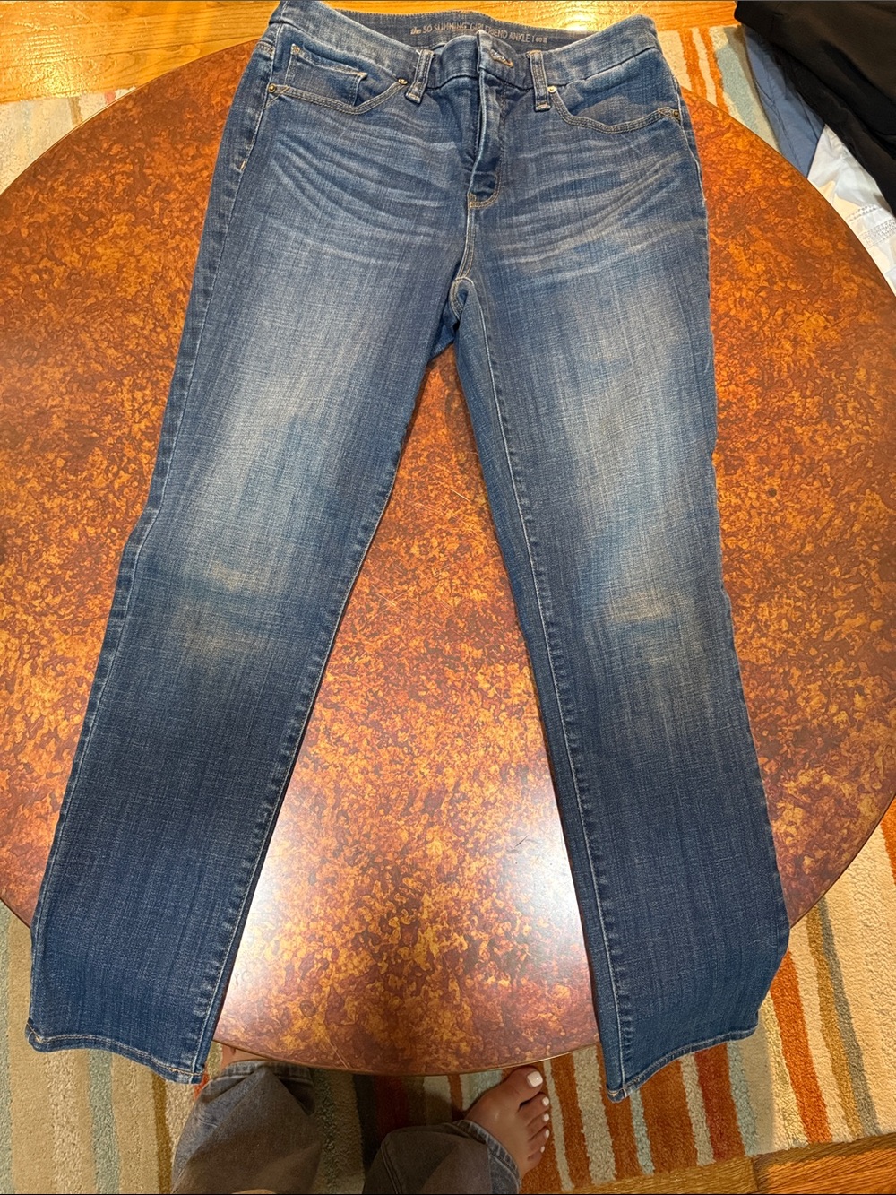 Chico's Women’s Medium Blue Straight-Leg Jeans